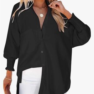 Lot of three- smocked oversized button up